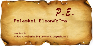 Peleskei Eleonóra névjegykártya